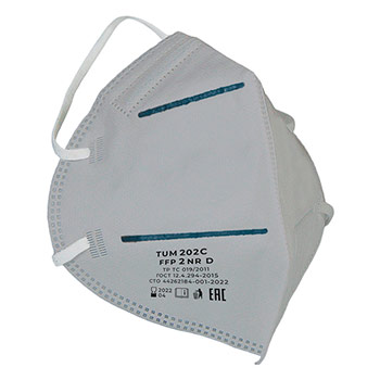 Респиратор противоаэрозольный TUM 202С (FFP2) с угольным слоем, к-т 10 шт